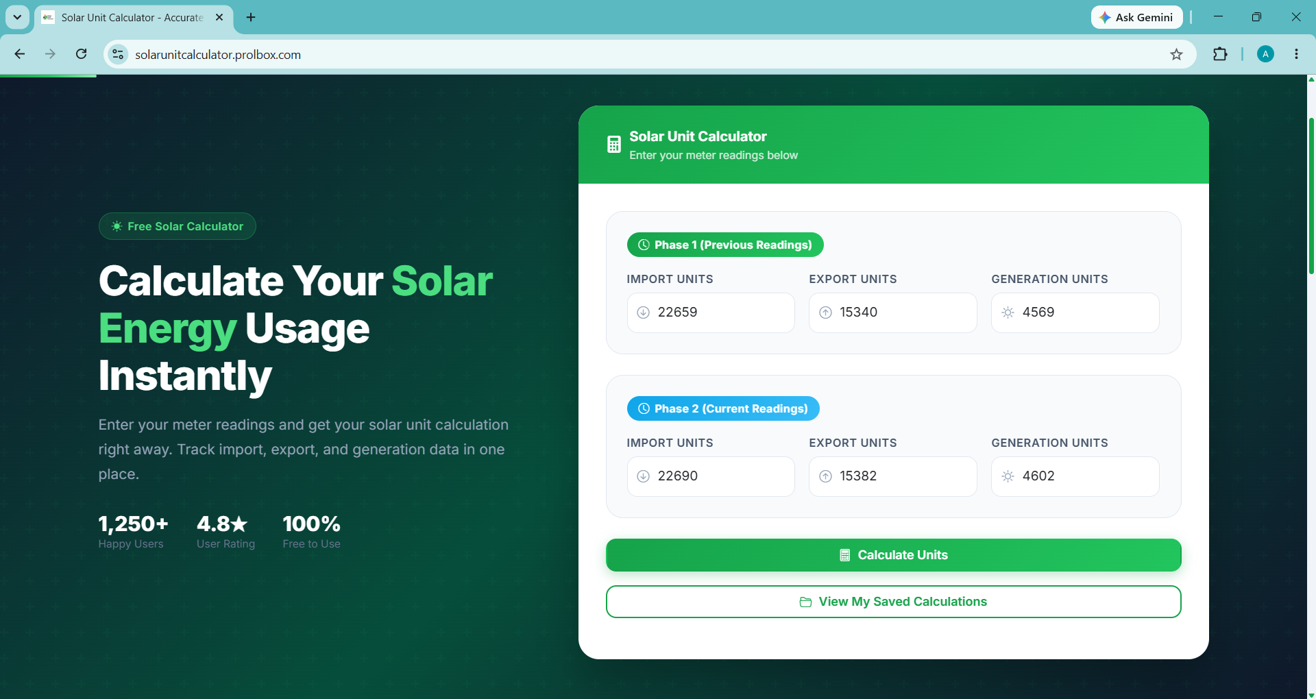 Second Solar Unit Calculator - Screenshot 22